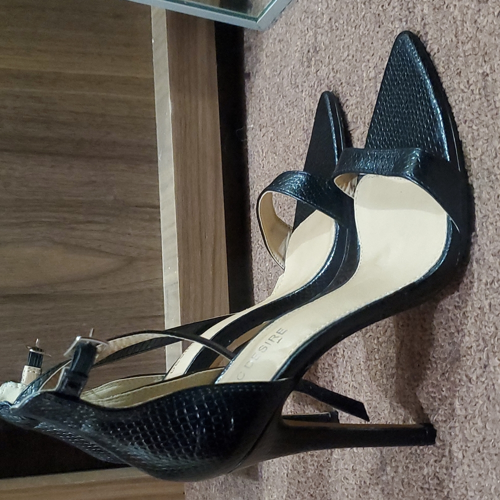 Asos bought public desire croc matte black heels